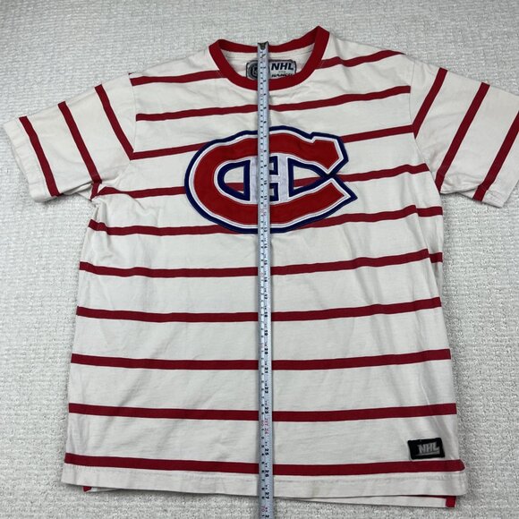 Vintage ILANCO NHL Montreal Canadiens Retro Stripped T-shirt Men’s Sz Medium *** - Picture 10 of 16